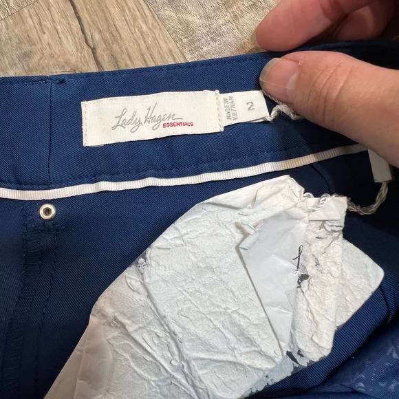 Lady Hagen Essentials Golf Shorts Navy Blue Size 2 Stretch Flat Front Pockets - Picture 4 of 8